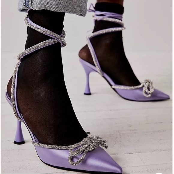 Jeffrey Campbell Shoes - Jeffrey Campbell Juliet  lilac lace up heels size 8.5 new without box